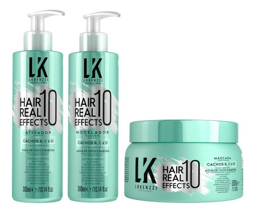 Kit Lokenzzi Hair Real 10 Effects Ativador Modelador Mascara