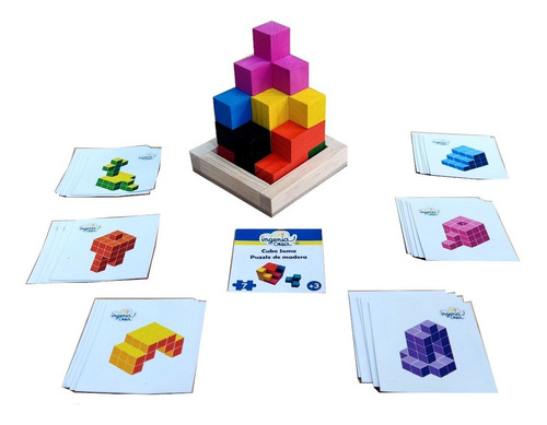 Cubo Rubik Soma Ingeniacrea Puzzle Niños+tarjetas De Reto