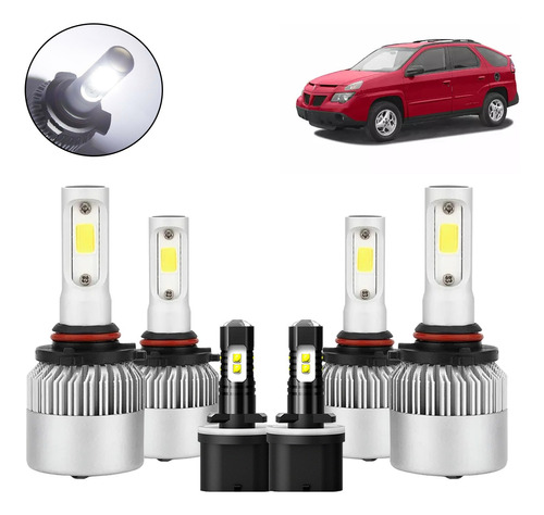 Luz Alta/baja/niebla Kit Faros Led 8000lm Para Pontiac