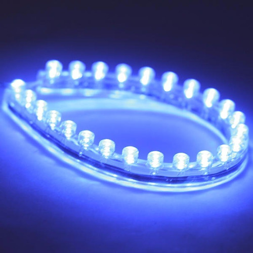 Tira Led  Cinta 24 Cm Azul Auto 12 V Tuning