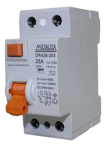 Interruptor Diferencial Residual Dr 2 Polos 25 Amperes 30ma