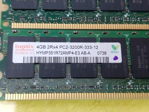 Memoria Servidor Hynix 4gb Pc2-3200r Ddr2-400mhz Ecc Reg Cl3