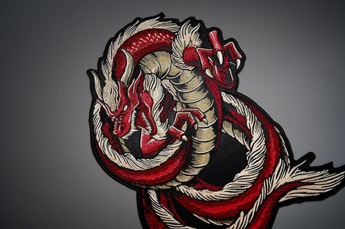 Red Dragon - Parche Grande Chaleco, Planchar, Coser O P...