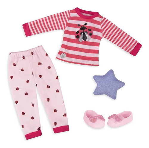 Glitter Girls - Ladybug Shimmer Pajama Top Pant Atuendo Regu