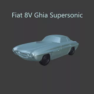 Fiat 8v Ghia Supersonic- Figura Plastica