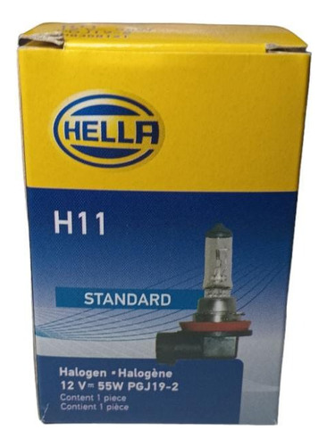 Lampara Hella Halogena H11 12v 55w Pgj19-2 Hl-h004