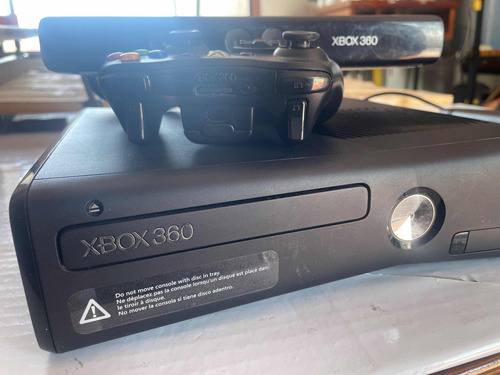 Xbox 360 Slim Negro Mate Con Kinect / Con 2 Juegos De Regalo