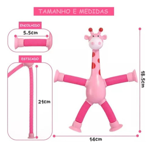 Kit 4 Jirafas Pop It Juguetes Fidget De Tubo Elástico