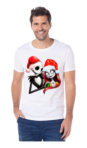 Playera Jack Y Sally Navidad Diseño 1093 Playeras Beloma 