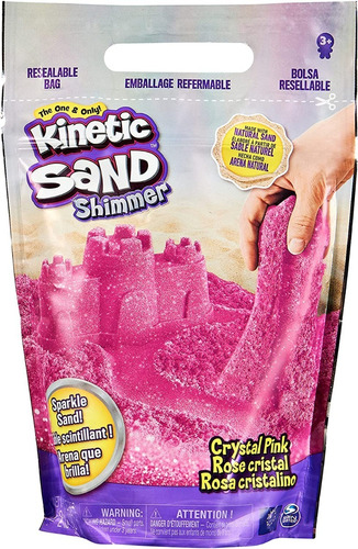 Kinetic Sand - Arena Moldeable Con Glitter 907 Grs. (rosa)