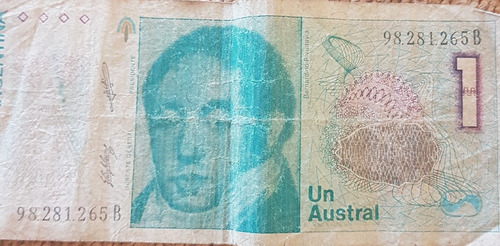 Billete 1 Austral Pesos Ley 18188