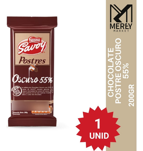 Chocolate Savoy Postre 55% 200gr. Mereymarket