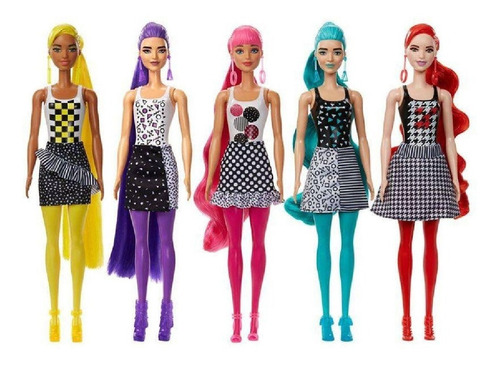 Barbie Color Reveal Monocromático 7 Surpresas Gwc56 - Mattel