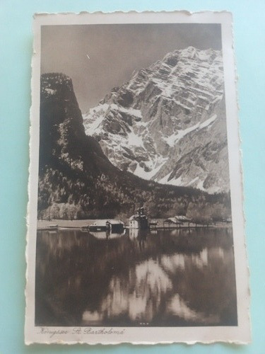 Alemania Postal 1925 Konigssee St. Bartholoma 