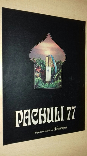 P378 Clipping Publicidad Perfume Pachuli Año 1977