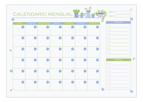 Planner Magnetico Para Nevera Organizador Calendario Mensual