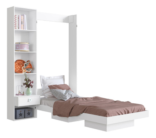 Cama Plegable Vertical 1 Plaza Vancouver Blanco