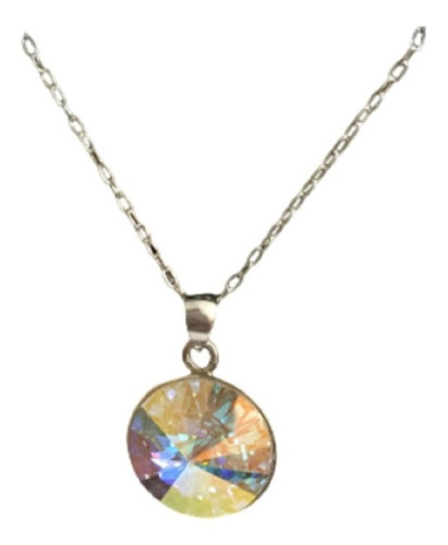 Collar Rivoli, 15 Mm Made With Swarovski, Base Plata