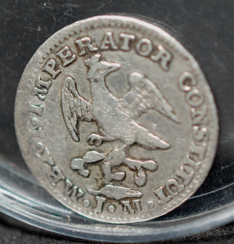 Moneda 1/2 Real Agustín De Iturbide Plata Original 1823 J Mo