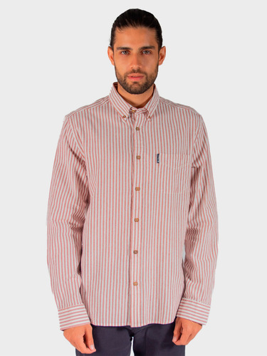 Camisa Casual Ben Sherman Rayas Oxford Manga Larga