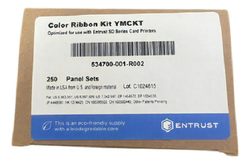Cinta a color Datacard con 250 impresiones 534700-001-r002