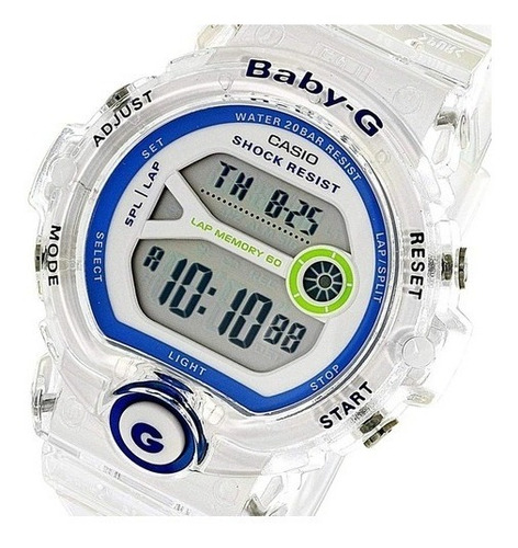 Reloj Casio Baby-g Bg-6903-7d Malla Tranparente - Mileus Color de la correa Blanco Color del bisel Blanco Color del fondo Transparente