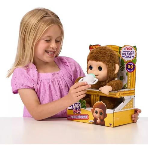 Little Live Pets Mascota Interactiva Monkey Bebé Mono Mango