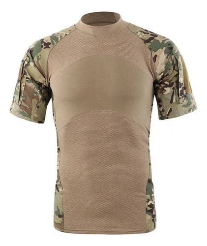 Camiseta Militar De Manga Corta Para Hombre, Camuflaje Swat