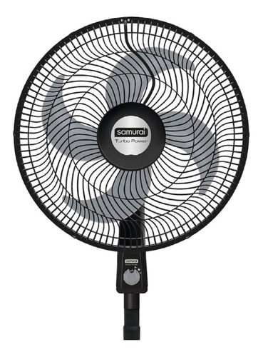 Ventilador Samurai Turbo Power Pedestal Negro Cantidad de aspas 4 Color de las aspas Gris Diámetro 45 cm Material de las aspas Plástico 110V/220V