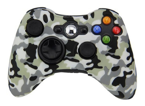 Funda Silicón Xbox 360 Control Camuflaje Gris