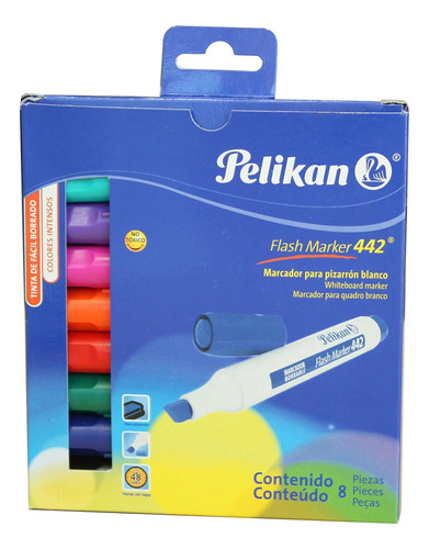 Pelikan Flash Marker 442 Rotuladores Pizarra Blanca, 8 Por