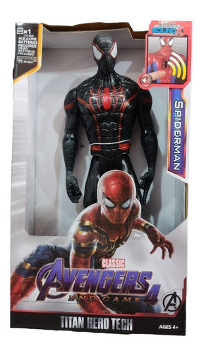 Muñeco Spiderman Black Sonido Alternativo 30cm