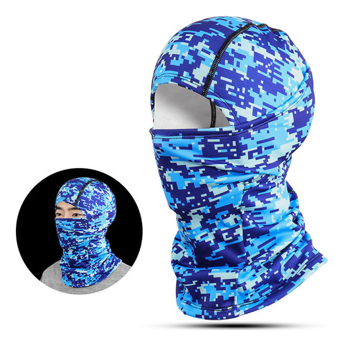 Máscara Facial Completa A Prueba De Viento Cuello Azul