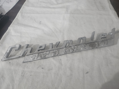 Insignia Lateral Chevrolet Apache 10 Aluminio En Bruto