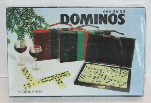 Domino Fichas Grandes En Estuche De Cuerina Jlt 7890