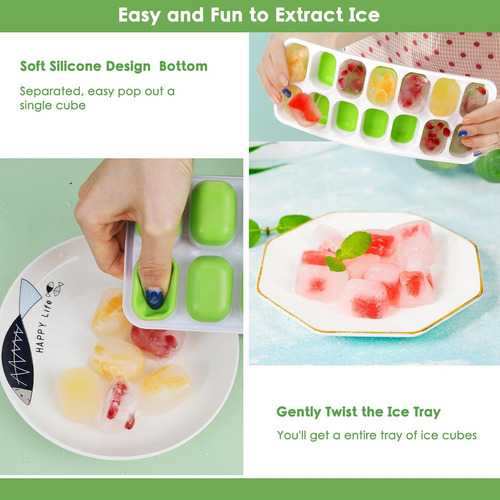 Bandejas De Hielo Apilables Duraderas Para Congelador, 56 Pi