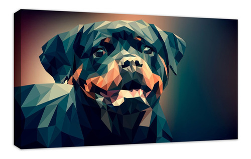 Cuadro Canvas Decorativos Perro Rottweiler Ilustración