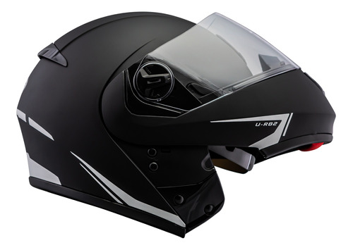 Capacete Peels U-rb2 Classic Robocop Articulado Preto Fosco