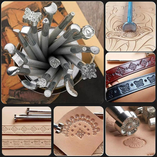 Conjunto De Ferramentas De Escultura Manual Em Couro De