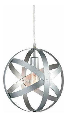 Truelite Vintage Industrial Light Colgante De Plata Y Gris 