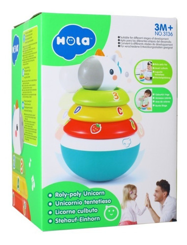 Unicornio Ensarte Roly Poly Hola 3136 Juego Didactico Edu