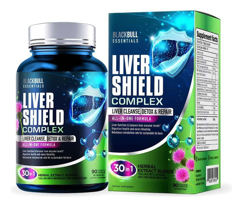 Liver Cleanse Shield Con 90 Caps. Desintoxicación De Hígado