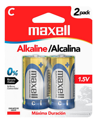 C-2bp - Pila Maxell  C Alcalina Blister X 2