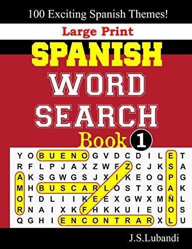 Libro : Large Print Spanish Word Search Book; 1 (fun Word..