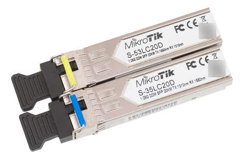 Mikrotik S-3553lc20d Kit Transceptores Minigbic Sfp 1.25g Lc