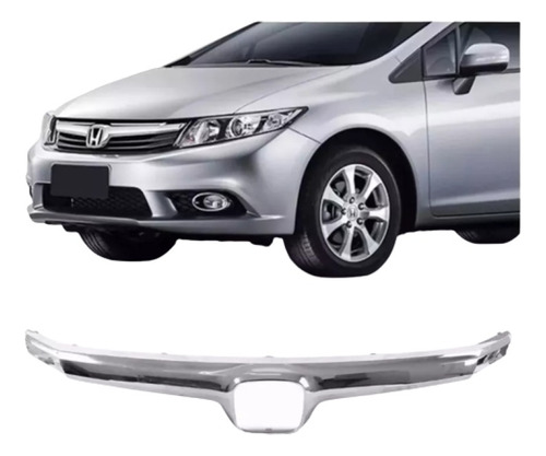 Parrilla P/ Honda Civic 2012 2013 2014 2015 Cromada Superior