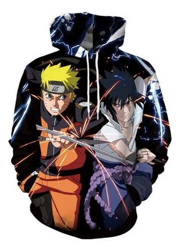 Uzumaki Naruto Uchiha Sasuke Sudadera Cosplay Con Capucha