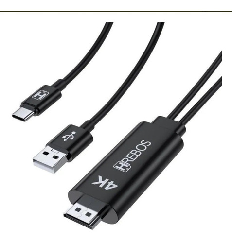 Cabo Adaptador Hdmi 4k Hdtv Para Android Tipo C Usb 1080p