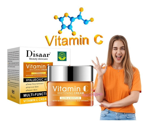 Crema Aclarante Disaar Vitamina C Acido Hialuronico 50ml