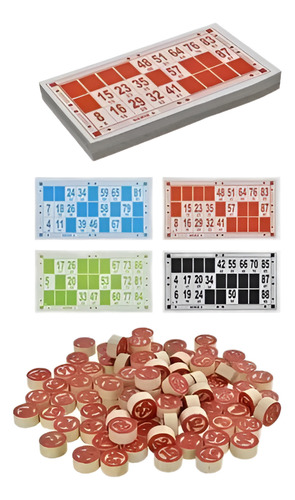 Juego Loteria Lota Bingo Clasico Numeros De Madera
